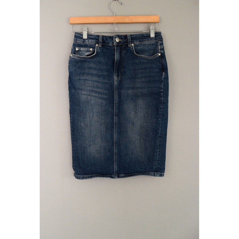 Pilcro Denim Skirt 0P Blue Pencil High Waist Womens Anthropologie Rodeo Festical